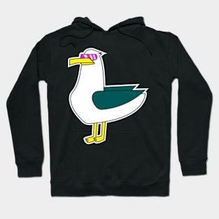 Cool seagull, bird, sea Hoodie